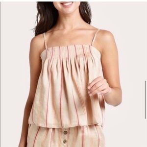 Joie stripe summer linen top